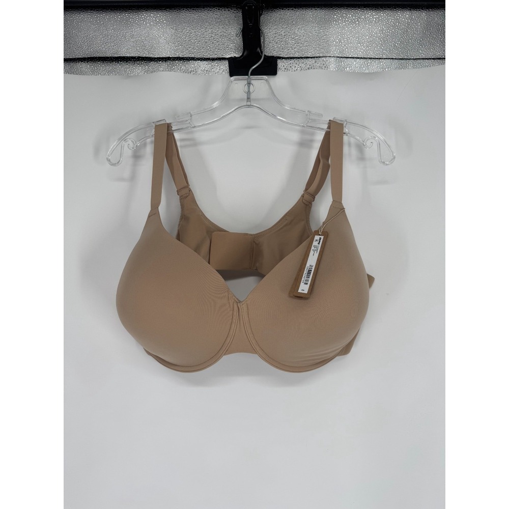 SKIMS Fits Everybody T Shirt Bra Womens Size 44D Clay Tan Padded Underwired - Picture 1 of 6